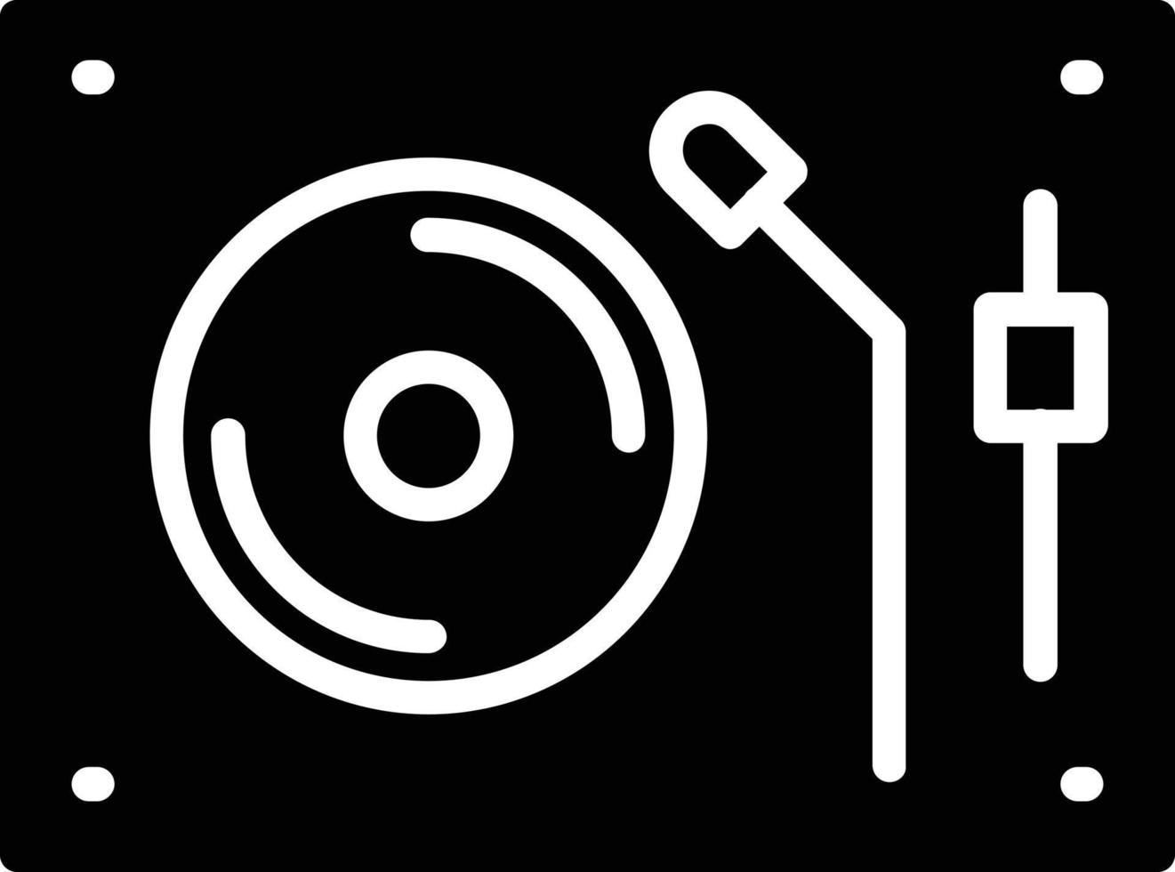 Turntable Glyph Icon vector