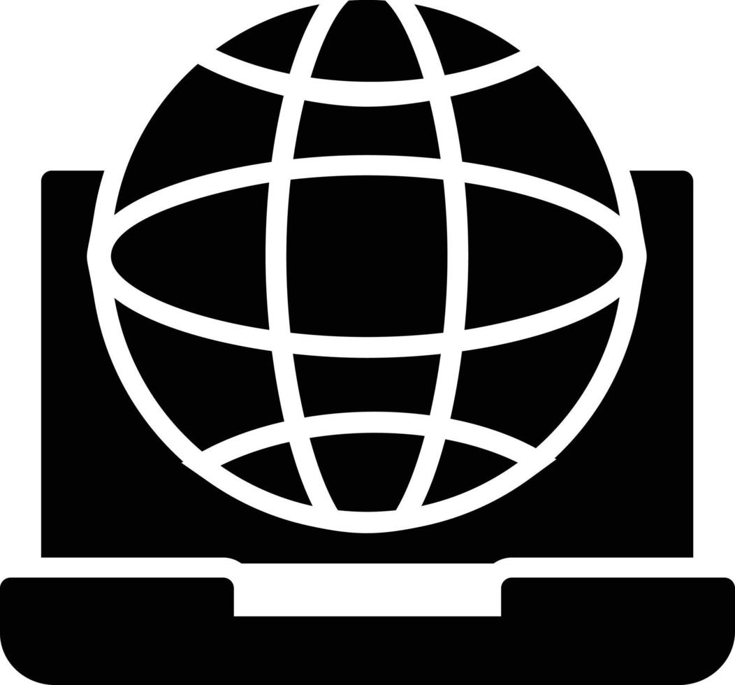 icono de glifo mundial vector