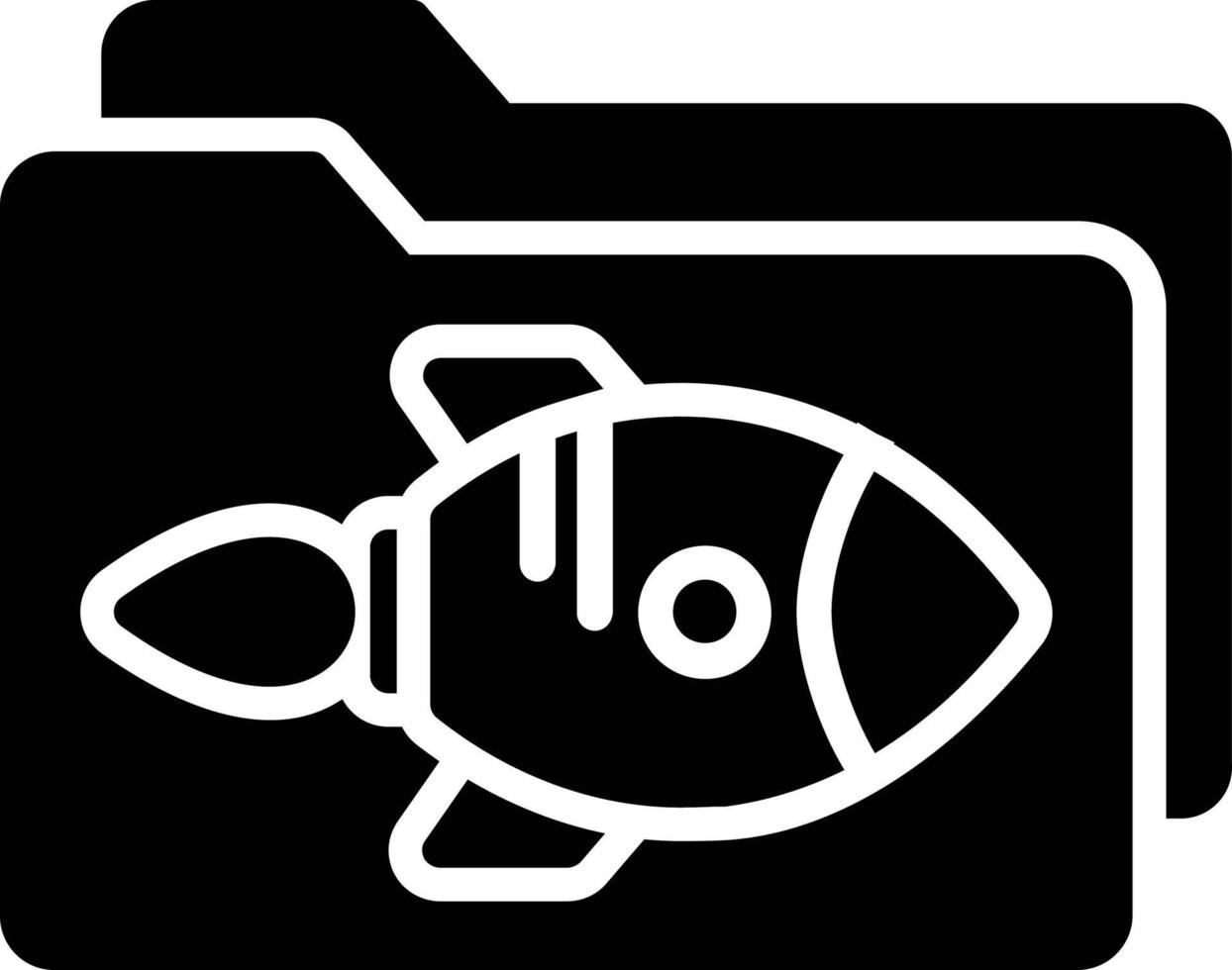 Folder Glyph Icon vector