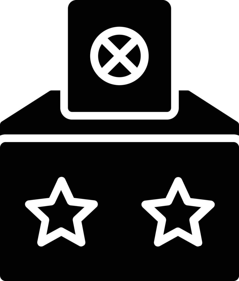 icono de glifo de caja de votación vector