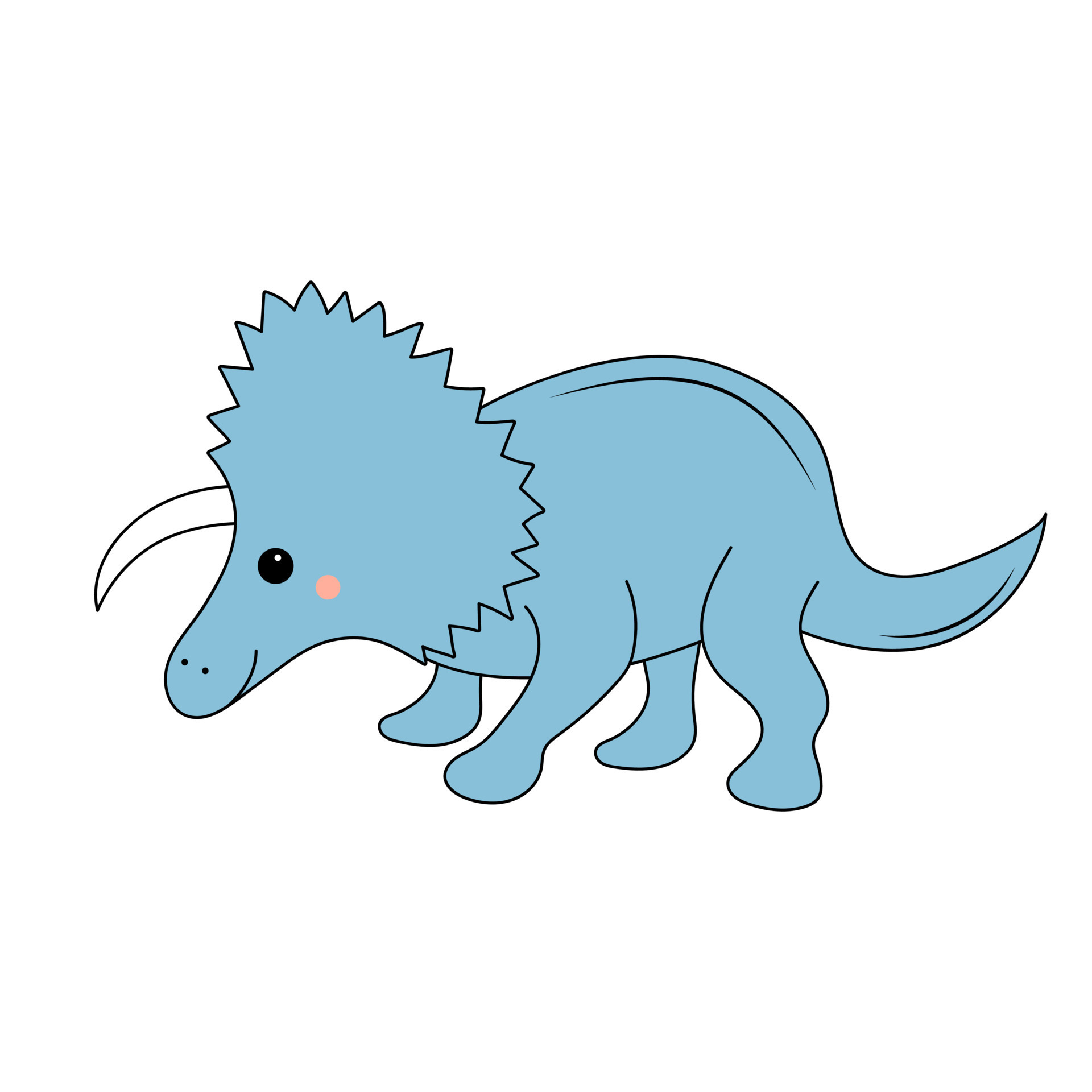 Cute baby dinosaur. Prehistoric character in doodle style. 9680325 ...