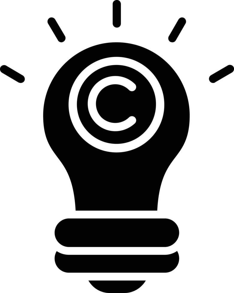 Copy Right Glyph Icon vector