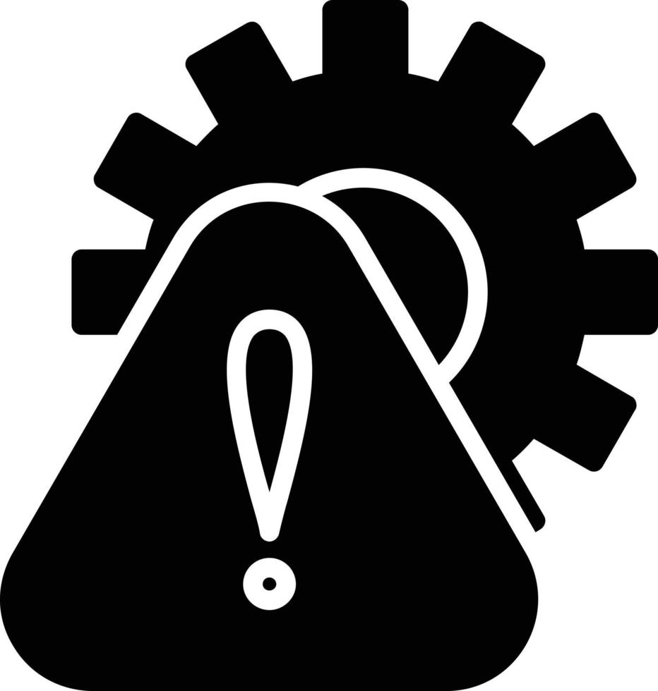 Warning Sign Glyph Icon vector