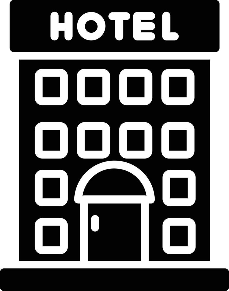 Hotel Glyph Icon vector