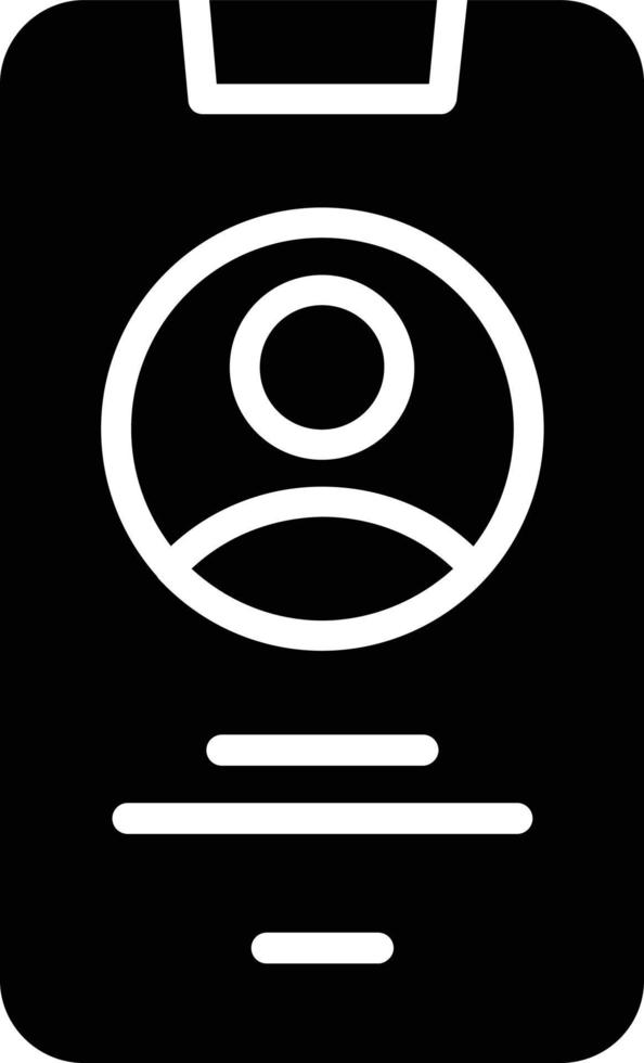 Add Contact Glyph Icon vector
