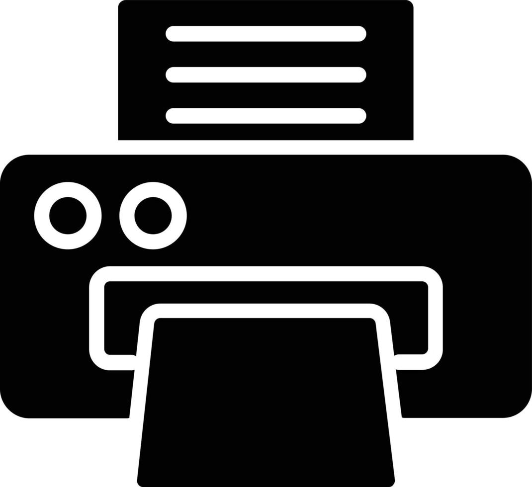 Printer Glyph Icon vector