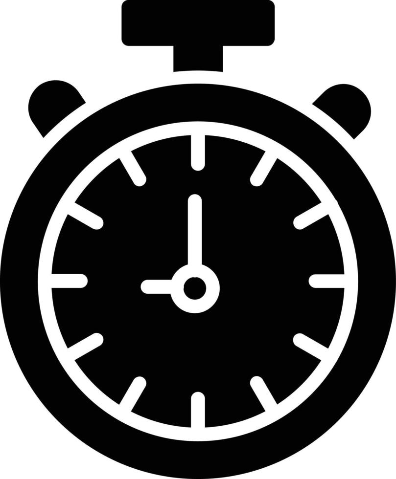 Stop Watch Glyph Icon vector