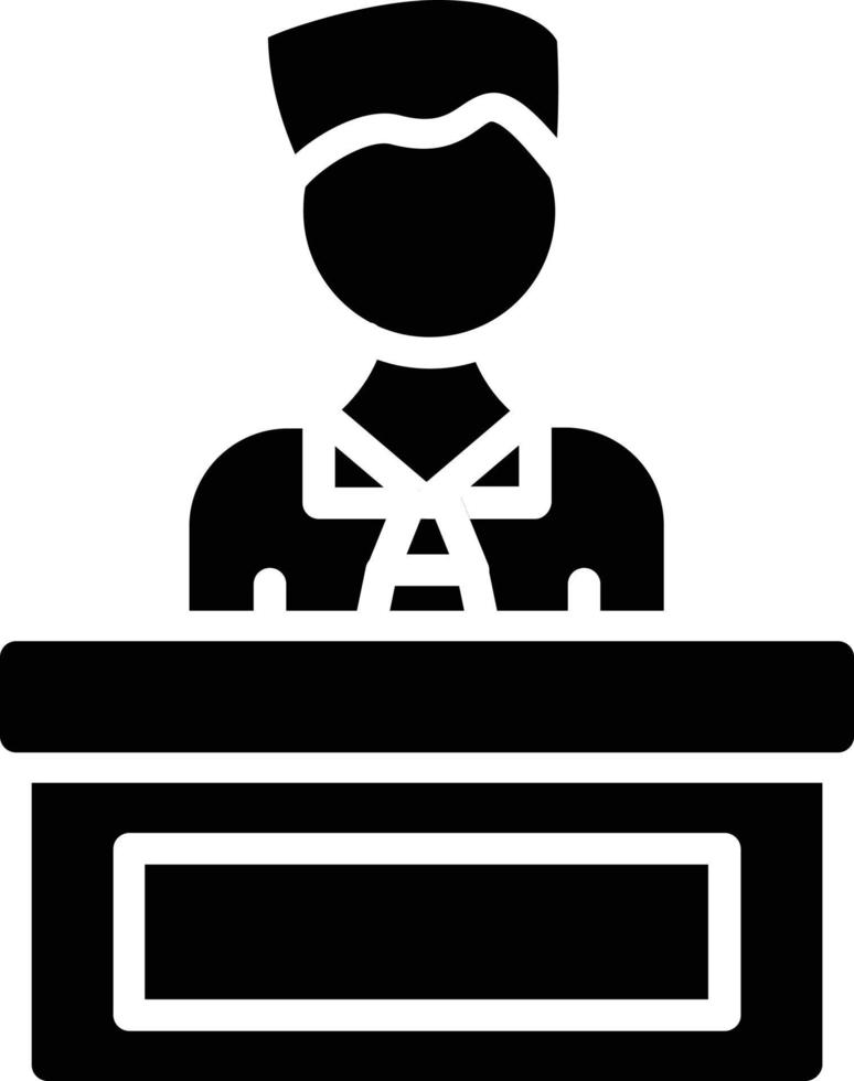 Boss Glyph Icon vector