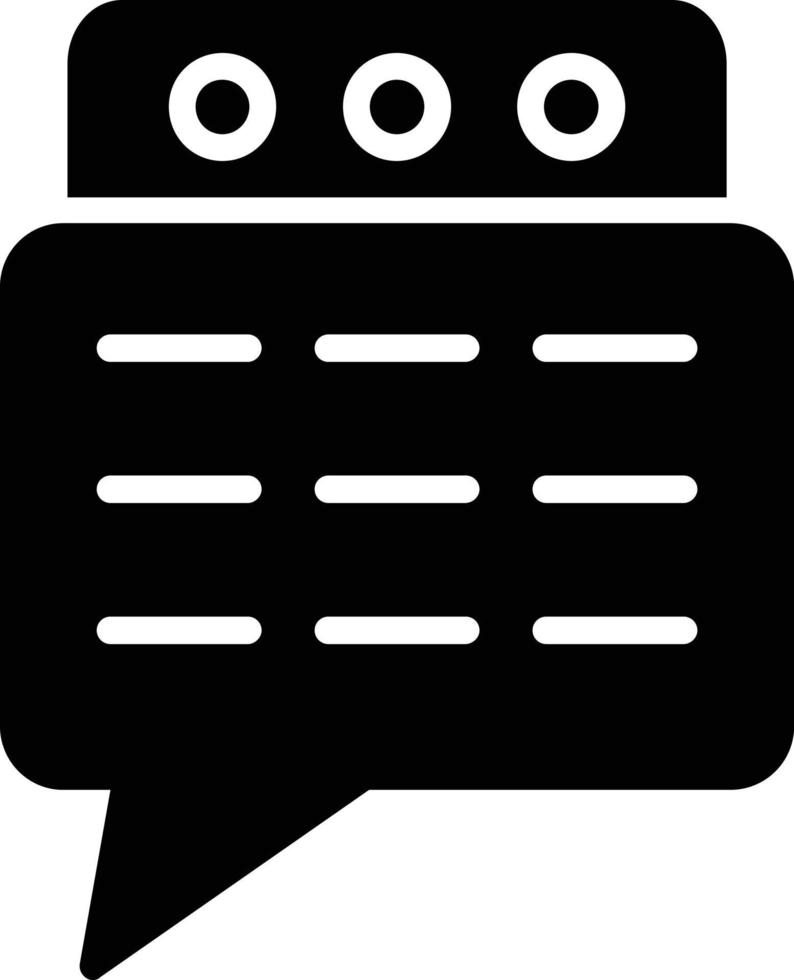 Chat Glyph Icon vector