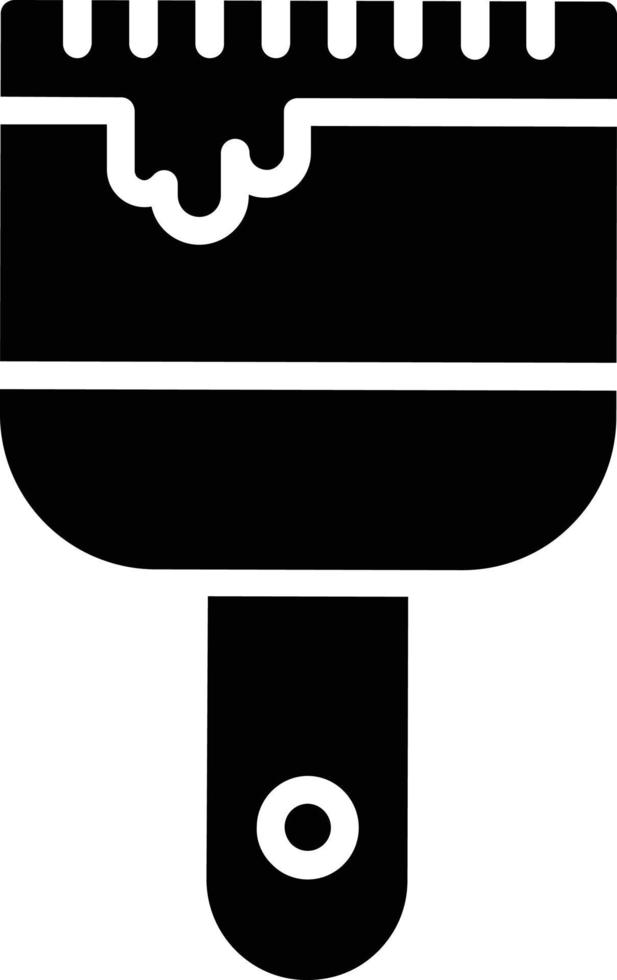 Paint Brush Glyph Icon vector