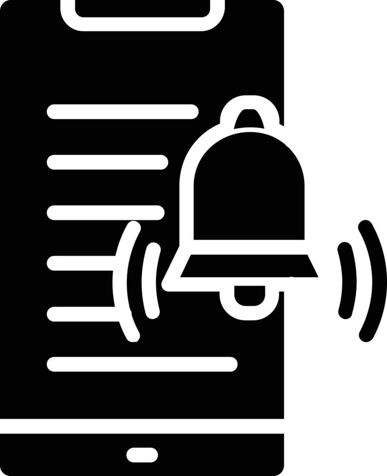 Mobile Reminder  Glyph Icon vector