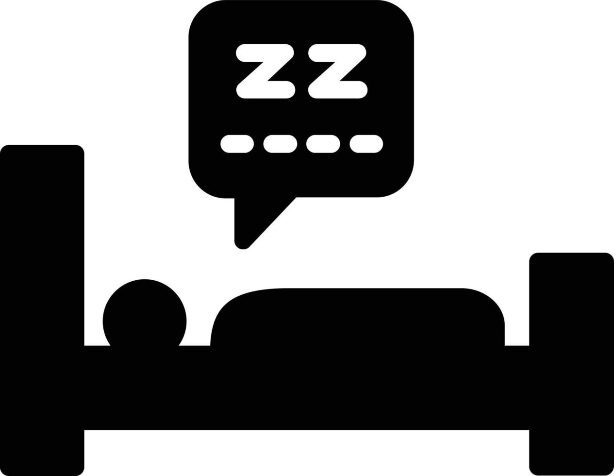 Sleep Glyph Icon vector