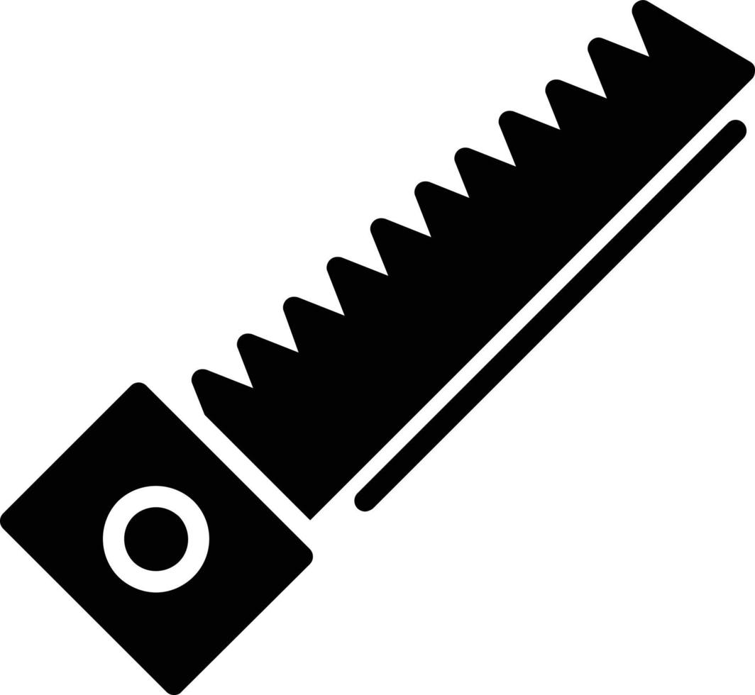 Hand Saw Glyph Icon vector