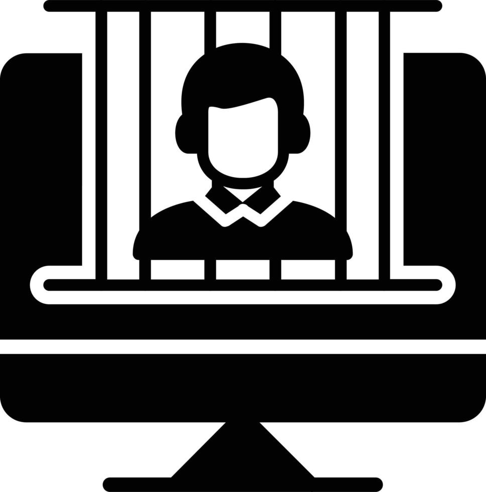 Prison Glyph Icon vector