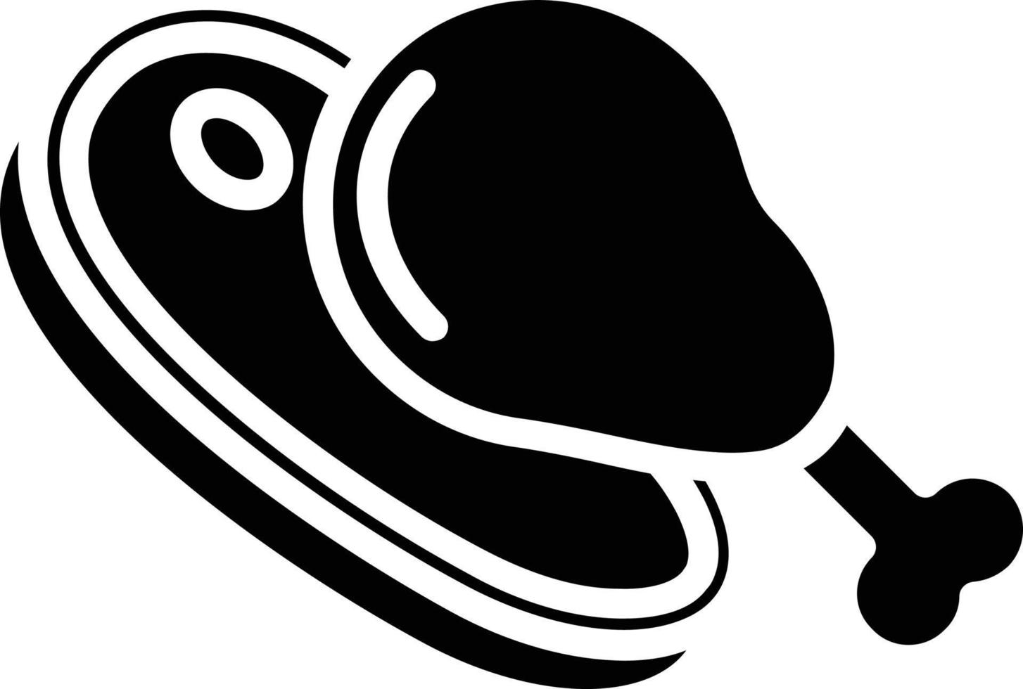 Meat Glyph Icon vector