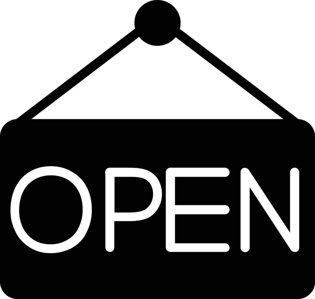 Open Glyph Icon vector