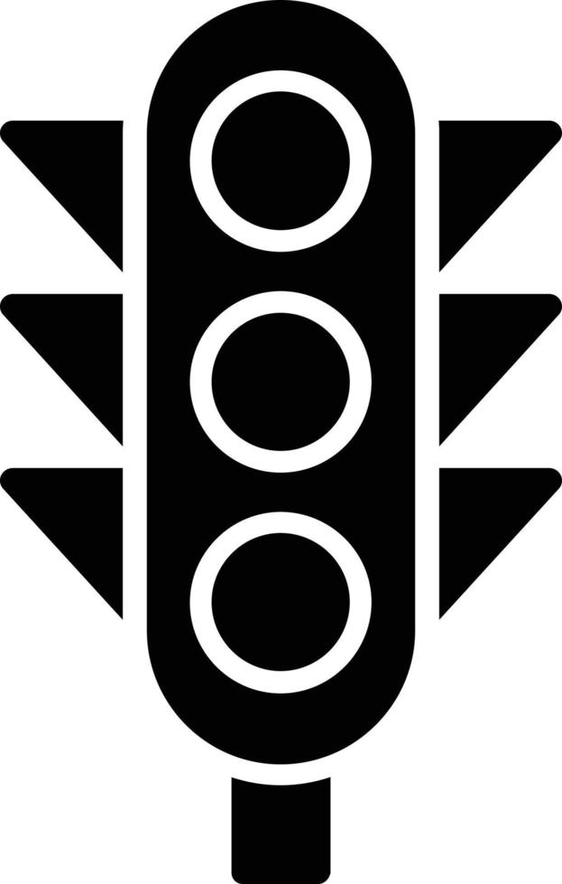 Traffic Light Glyph Icon vector