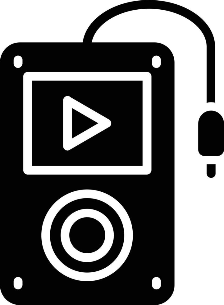 Music Player Glyph Icon vector