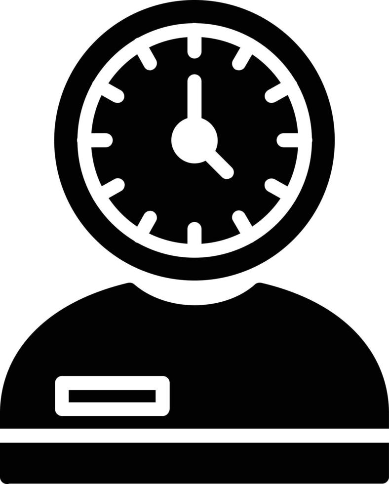Workaholic Glyph Icon vector