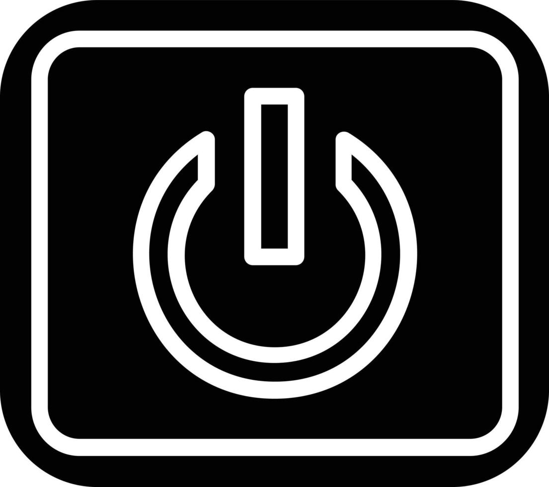 Power Button Glyph Icon vector