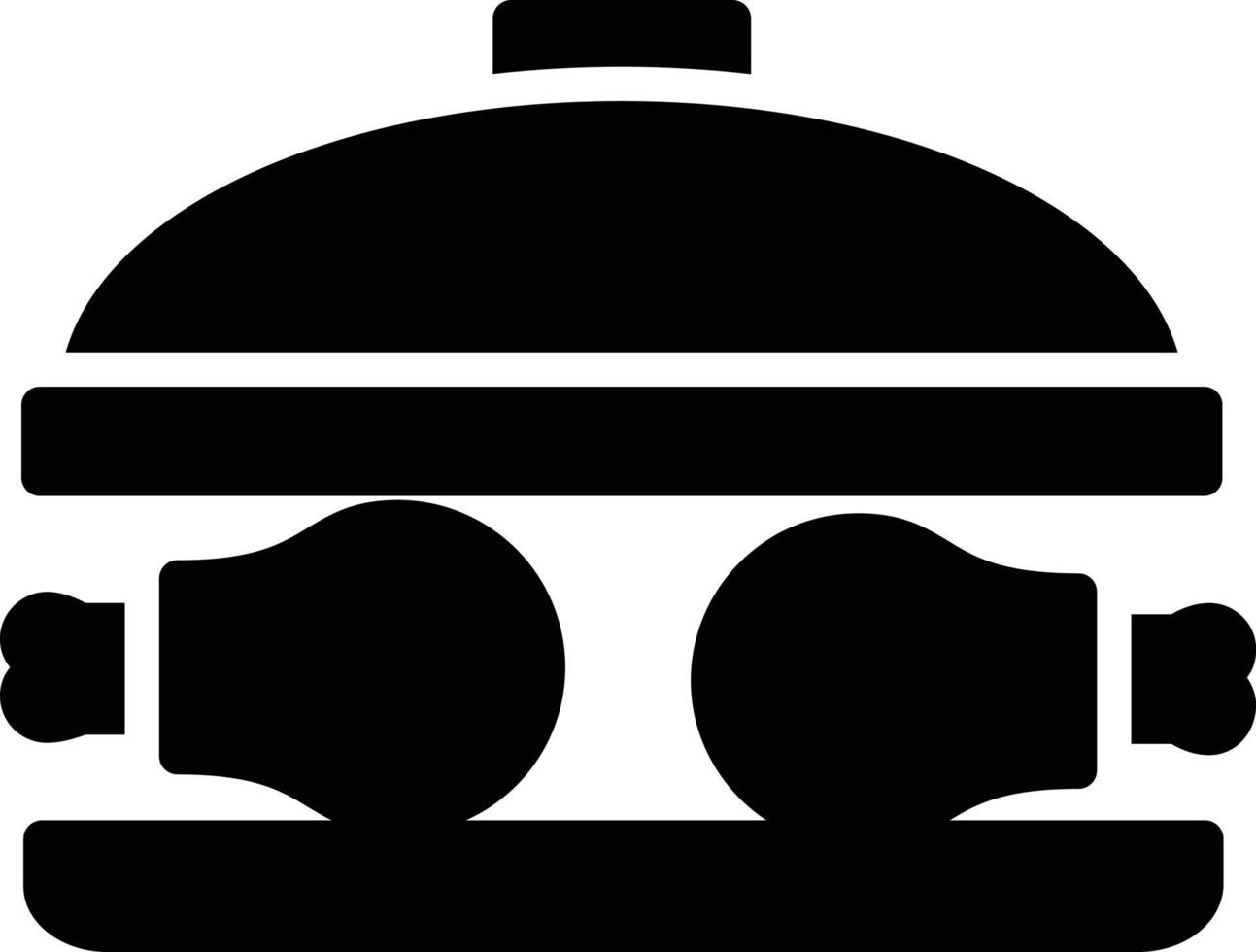 Roast Chicken Glyph Icon vector