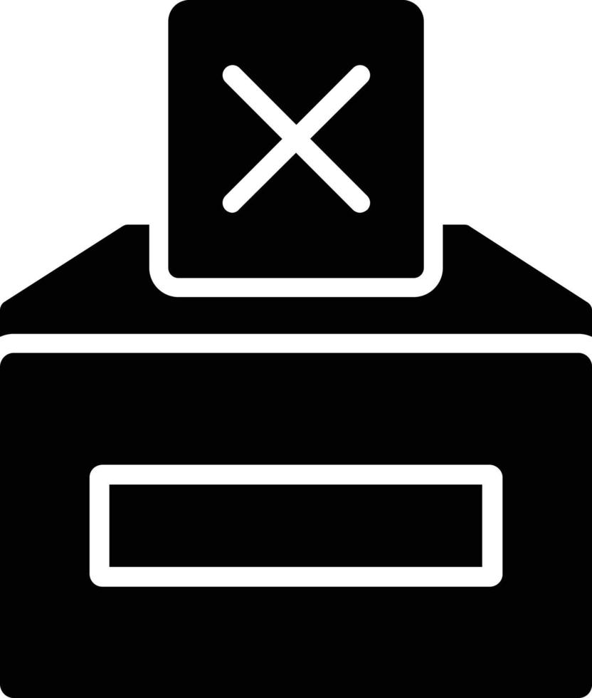 Vote No Glyph Icon vector