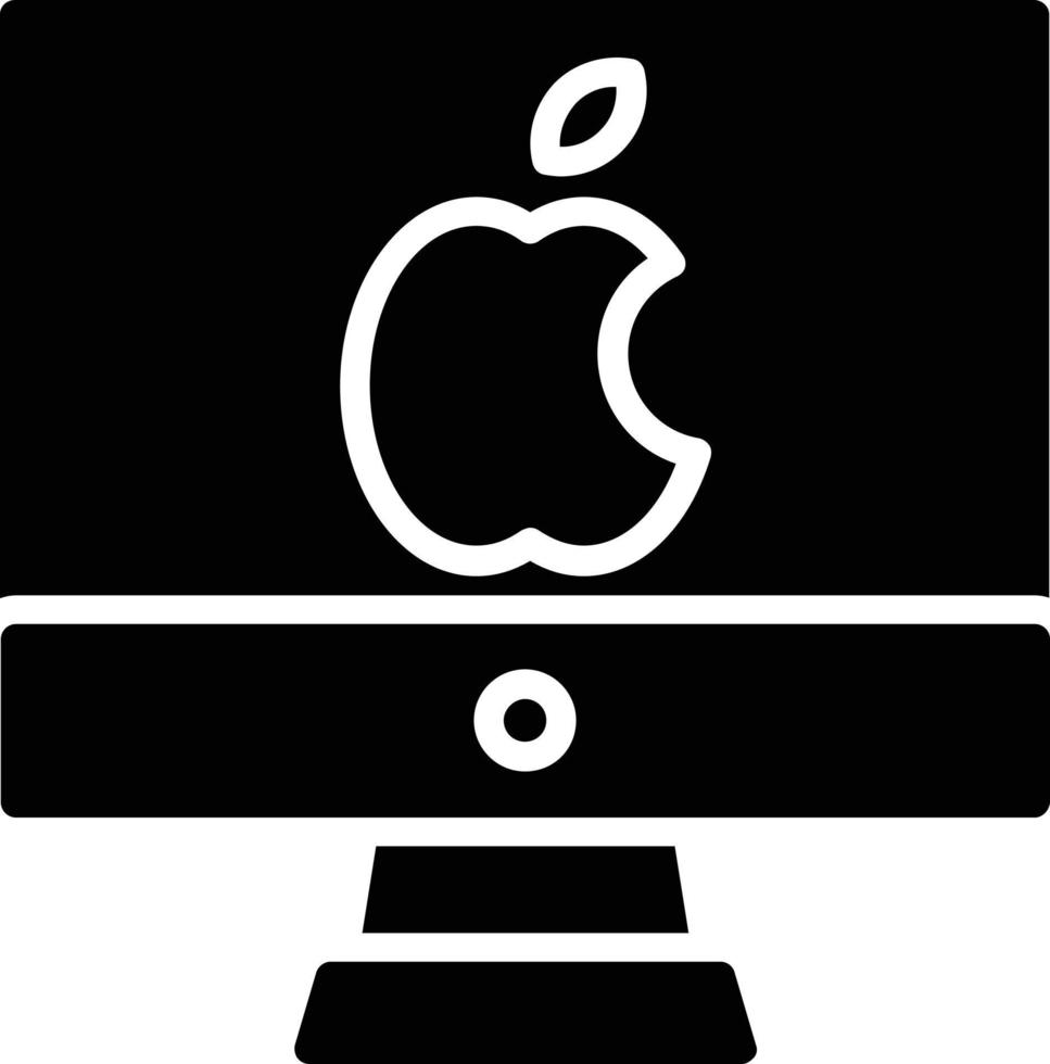 icono de glifo mac vector