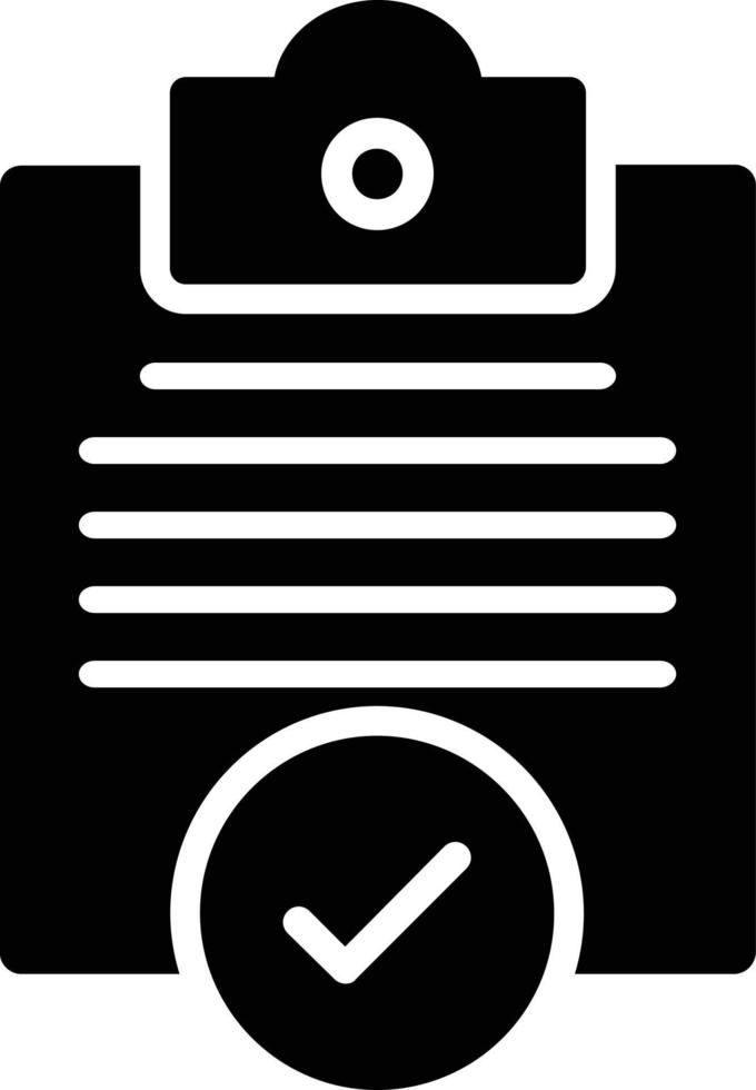 Clipboard Glyph Icon vector