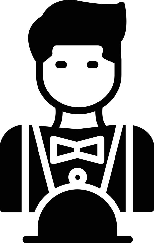 Waiter Glyph Icon vector