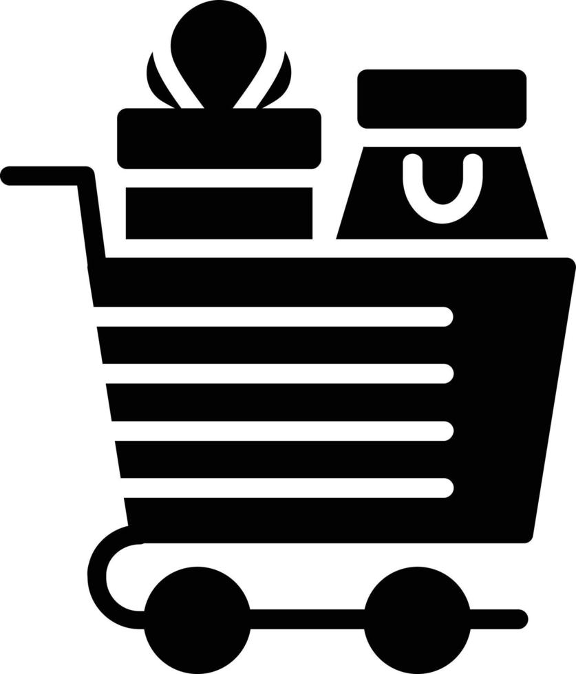 Shopping Cart Glyph Icon vector