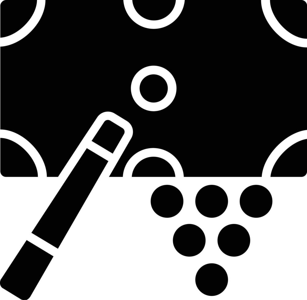 Pool Table Glyph Icon vector