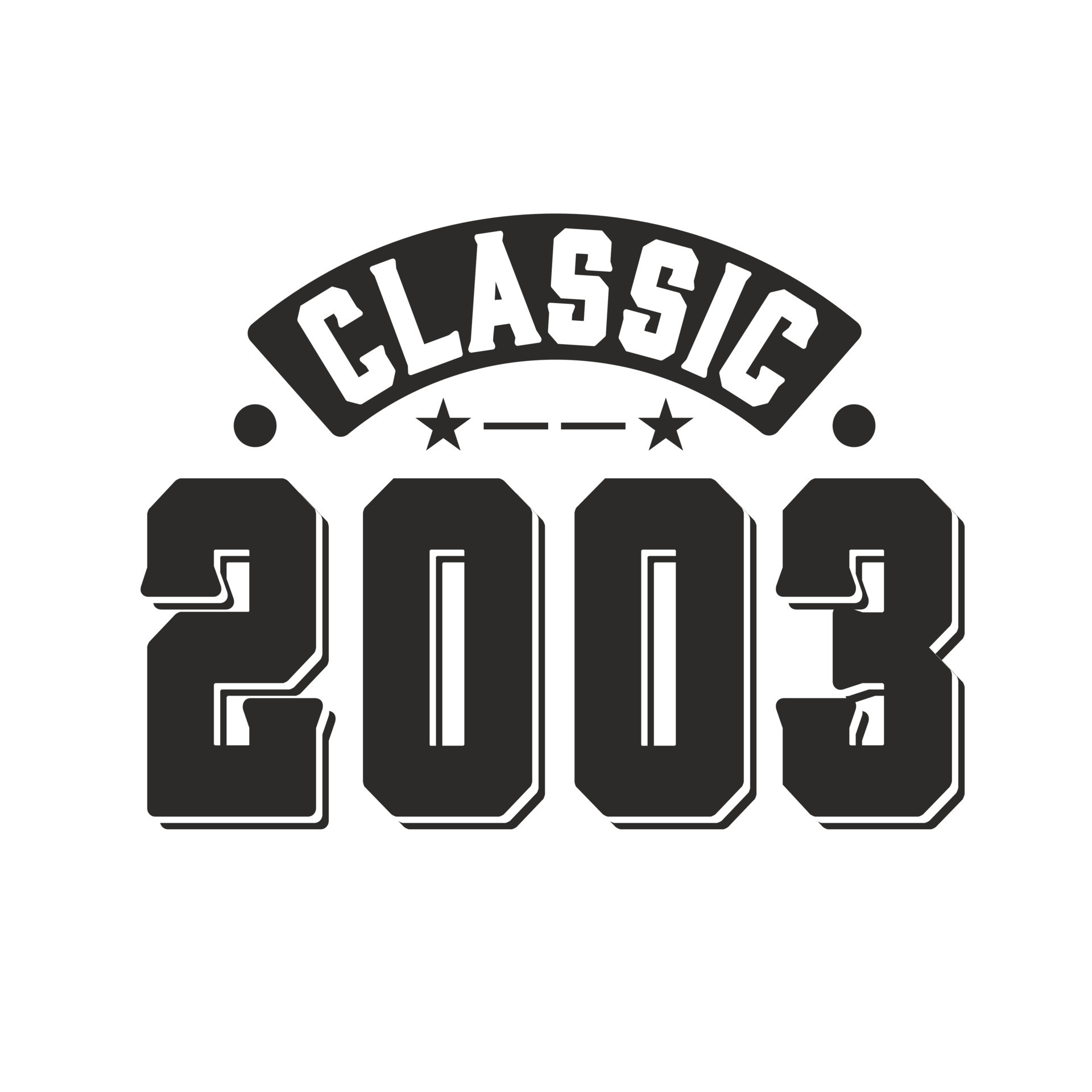 Born in 2003 Vintage Retro Birthday, Classic 2003 9681321 Vector Art at ...