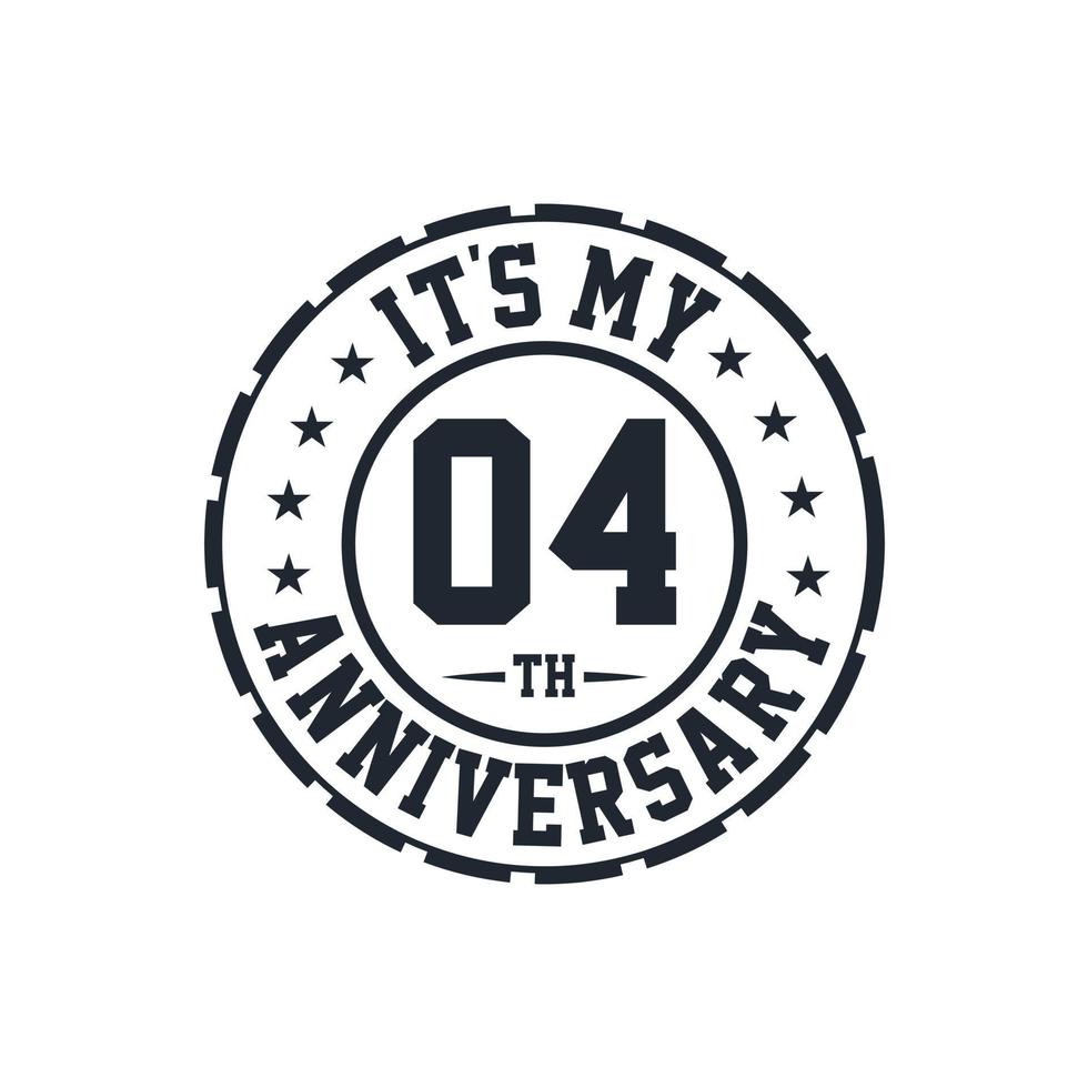 4th Wedding Anniversary celebration It's my 4th Anniversary vector