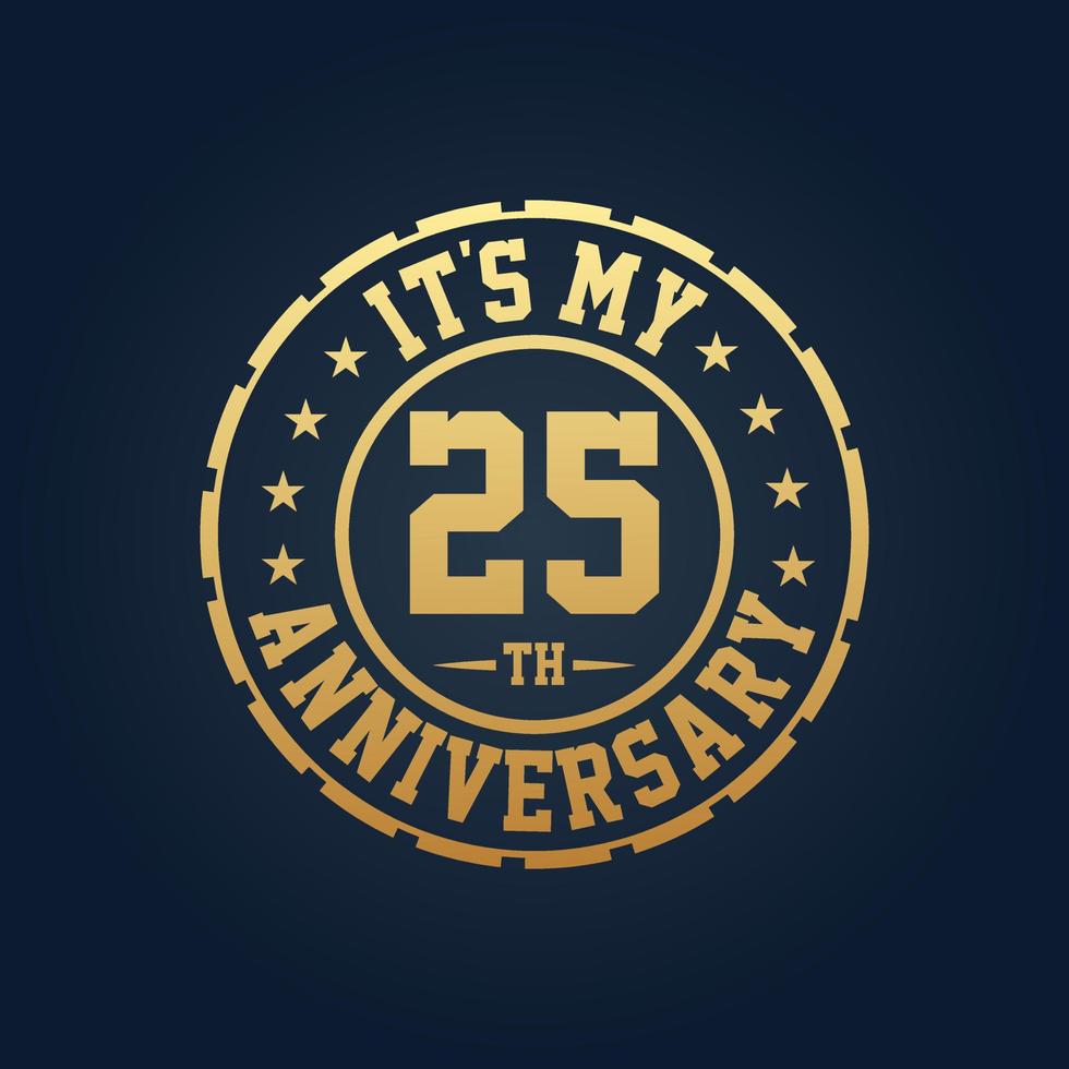 It's my 25th Anniversary, 25th Wedding Anniversary celebration vector