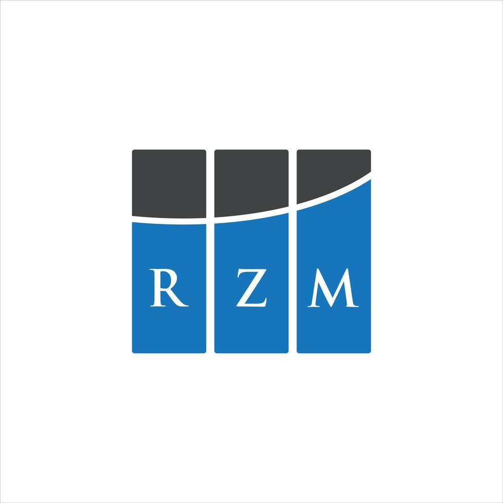 diseño de logotipo de letra rzm sobre fondo blanco. concepto de logotipo de letra de iniciales creativas rzm. diseño de letras rzm. vector