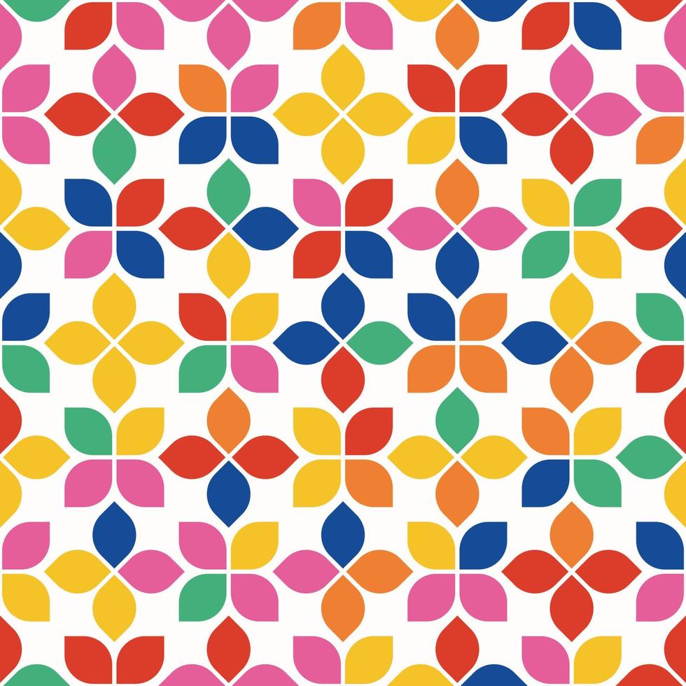 Abstract vector pattern design. Seamless pattern with colorful simple shapes. Geometric shape modern stylish texture.