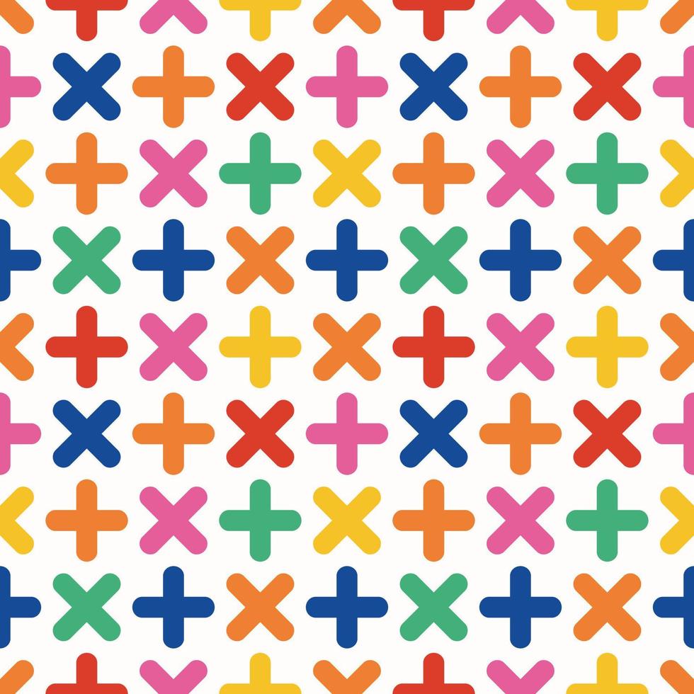 Abstract vector pattern design. Seamless pattern with colorful simple shapes. Geometric shape modern stylish texture.