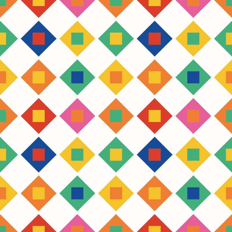 Abstract vector pattern design. Seamless pattern with colorful simple shapes. Geometric shape modern stylish texture.