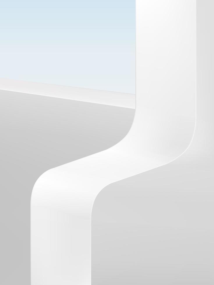 Vector Minimal Geometric Shapes Studio Shot Background, White