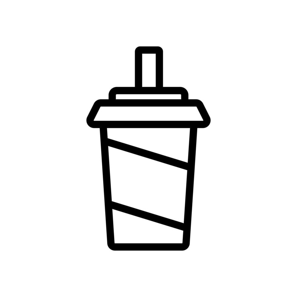 vector de icono de bebida gaseosa. ilustración de símbolo de contorno aislado