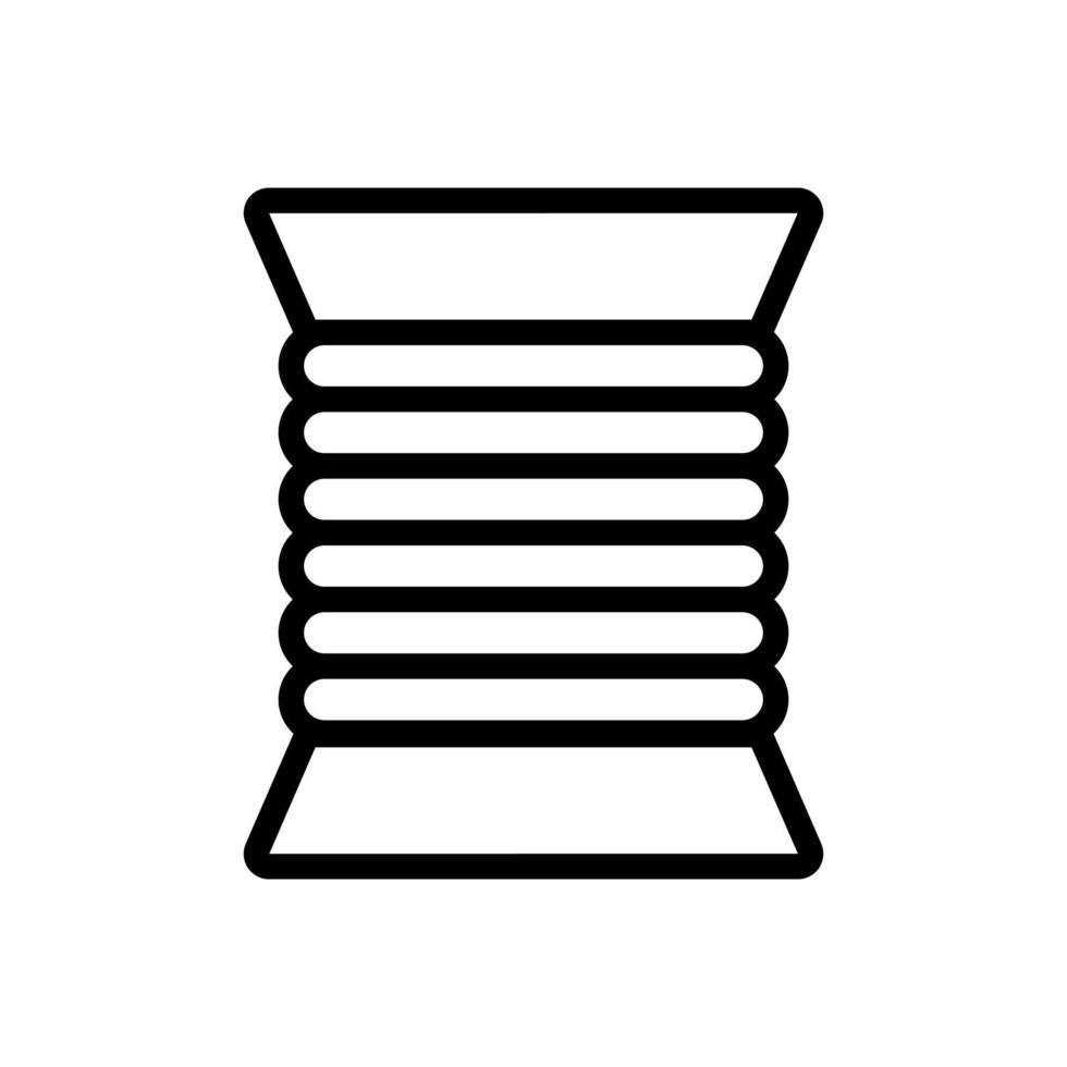 coiled cable cord icon vector outline illustration