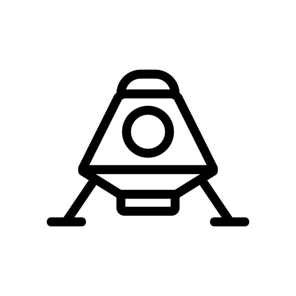 Spaceship icon vector. Isolated contour symbol illustration vector