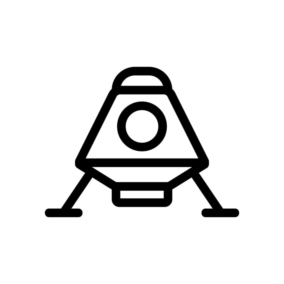 Spaceship icon vector. Isolated contour symbol illustration vector