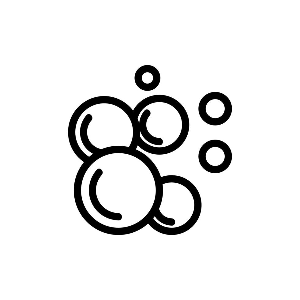 foam, bubbles icon vector. Isolated contour symbol illustration vector