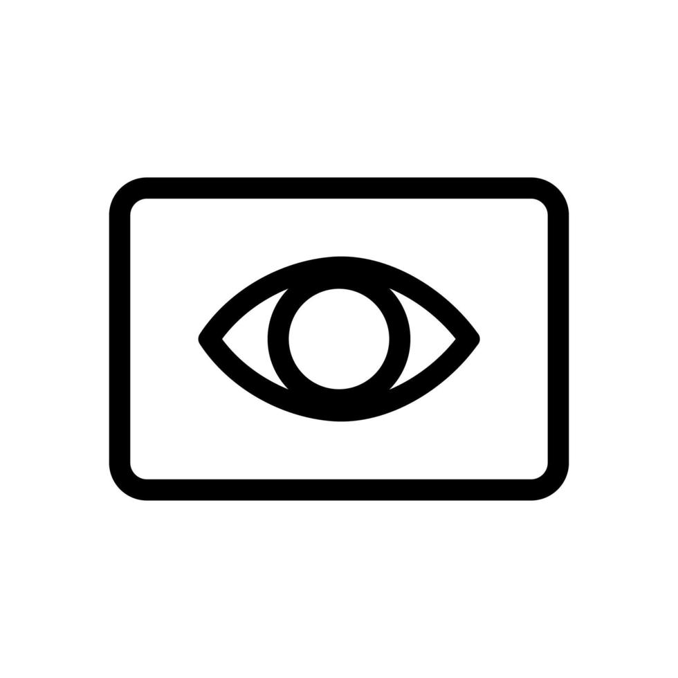 Eye icon vector. Isolated contour symbol illustration vector