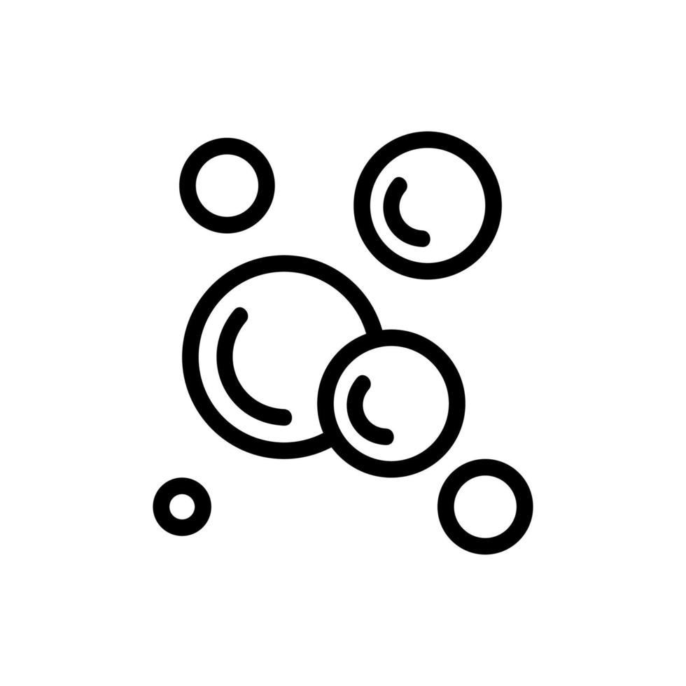 espuma, vector de icono de burbujas. ilustración de símbolo de contorno aislado