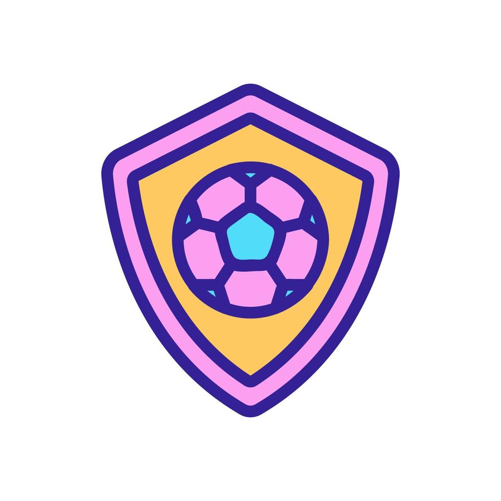 The emblem of the football fan icon is a vector. Isolated contour symbol illustration vector