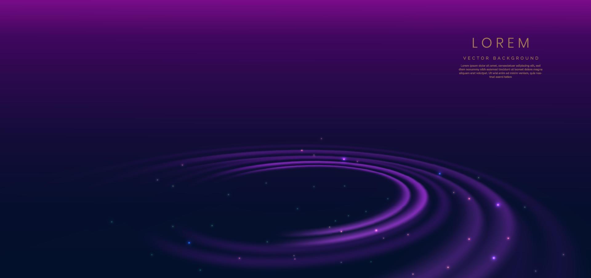 Template premium awards nomination ceremony with curve line and glitter effect with copy space on dark blue and purple background. Vector illustration