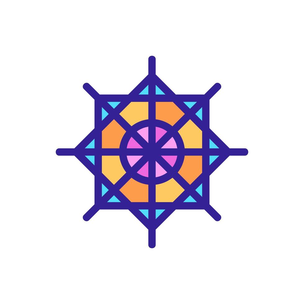 Beautiful snowflake icon vector. Isolated contour symbol illustration vector