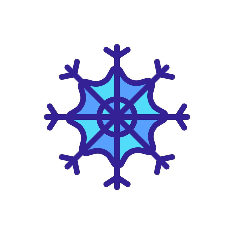 Winter snowflake icon vector. Isolated contour symbol illustration vector